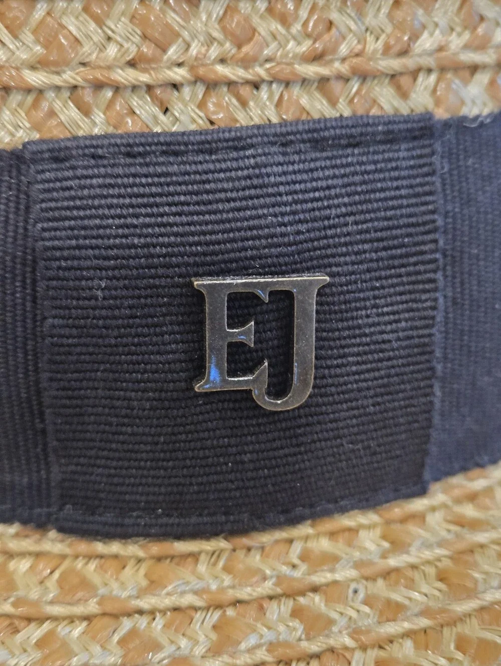 Eric Javits UPF 50+ Fedora Sun Hat Black Band Tan Packable Squishee Lightweight - Picture 11 of 13